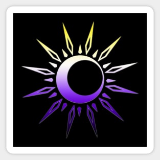 Nonbinary Celestial Spiritual NB Enby Pride Sun Moon Boho Yoga Sticker